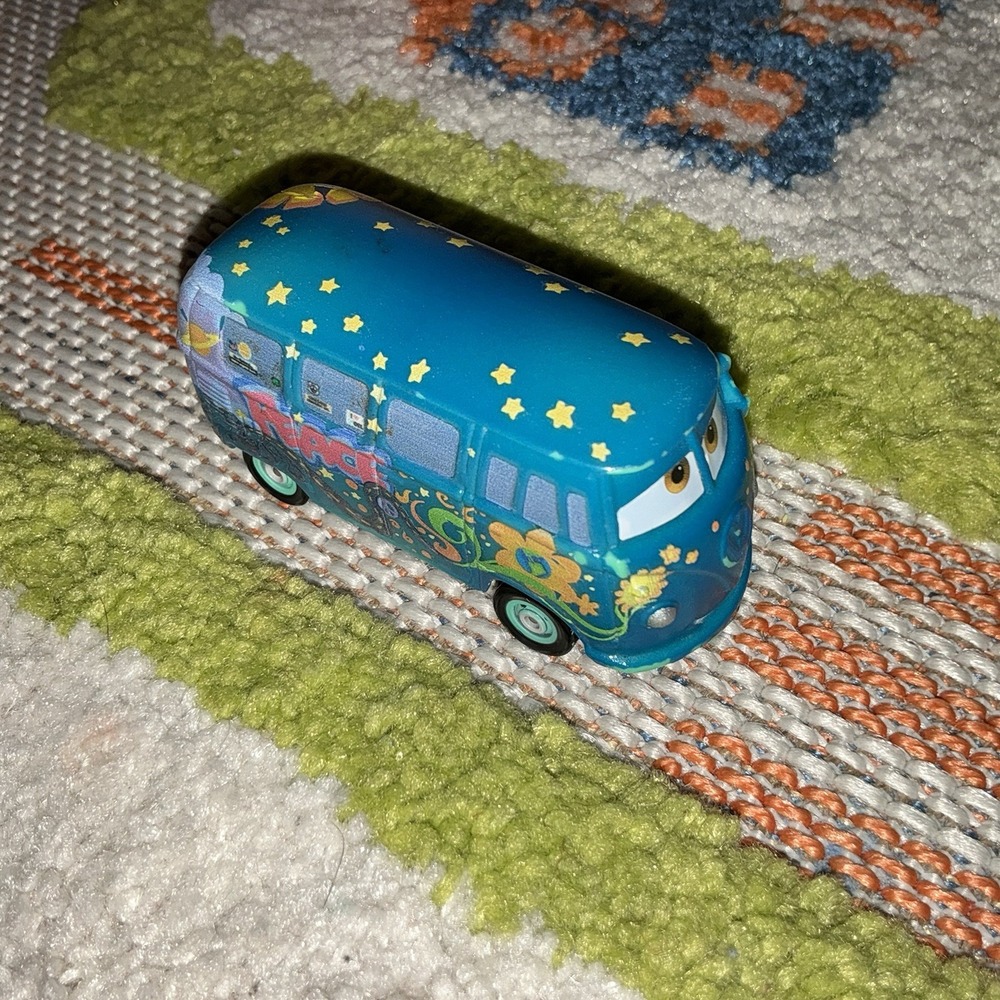 Disney Pixar Cars Fillmore Color Changers VW Bus Van Mattel Green Blue Hippie